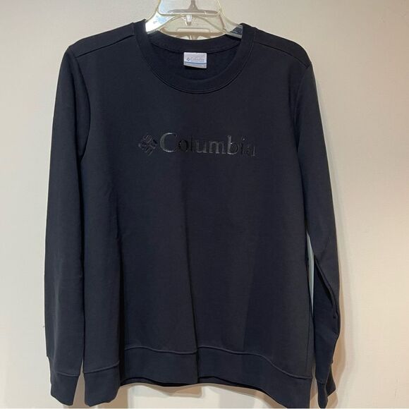 Columbia Woman’s Logo Crew Black NWT - Picture 1 of 12